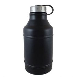 DWG64BK 64oz Dual Wall Black Stainless Growler