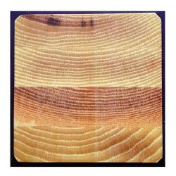 3.5" Ash Square Coaster Laser Engraved