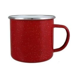 17oz Enamel Campfire Mug Red
